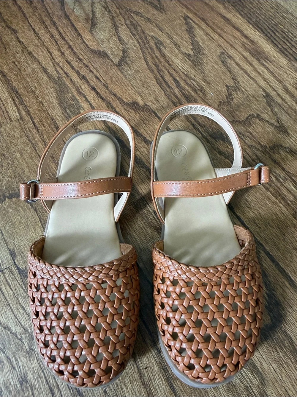 Cat & Jack Brown Woven Slingback Sandals for Kids